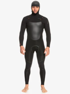 Quiksilver 4/3mm Marathon Sessions - Combinaison De Surf à Capuche Avec Zip Poitrine Pour Homme